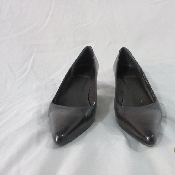 WOMEN'S SIZE 4 1/2 - BROWN LEATHER PUMP - STUART WEITZMAN - Picture 2 of 5